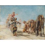 SPANISH SCHOOL, C19th "SCENE FROM DON QUIJOTE"Oil on CanvasUndiscerable signature and date in 1885