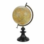J. FOREST. WORLD GLOBE, PARIS, C19thLithographed paper globe, Ebonised wood stand. With meridian.