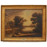 ENGLISH SCHOOL C18th-19th "LANDSCAPE".Oil on canvassfter thomas Gainsborough. Relined. Requires