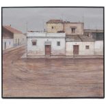 FRANCISCO MIR BELENGUER (1934). " HOUSES IN THE CABAÑAL FISHER QUARTER". VALENCIAOil on canvasSigned