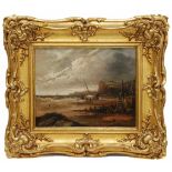 ENGLISH SCHOOL, C19th "LANDSCAPE"Oil on canvas36 x 45.5cm; 63 x 71.5cm. (frame)- - -18.00 % buyer'