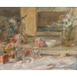 JULIÁN GRAU SANTOS (1937). "STILL LIFE"Oil on woodSigned. Sala Parés label remaining on