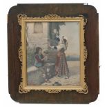 NEOPOLITAN SCHOOL C19th "MOTHER AND CHILD"Coloured engravingImperfections in frame. 40 x 32cm; 49