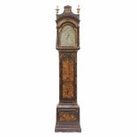 WILLIAM WEBSTER GRANDFATHER CLOCK C18thLaquered wooden case painted with Chinese scenes. Brass