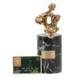 SALVADOR DALÍ I DOMÈNECH (1904-1989). "MADONNA OF PORT LLIGAT".Gold plated (3microns) bronze A-250-
