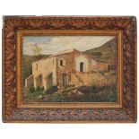 MANUEL CUYÁS AGULLO (XIX-XX). "COUNTRY HOUSE"Oil on canvasSigned. Frame shows some imperfections. 37