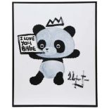 DOMINGO ZAPATA (1974). "I LOVE YOU BABE".Acrylic on canvasFrom the pop series "PANDA". The