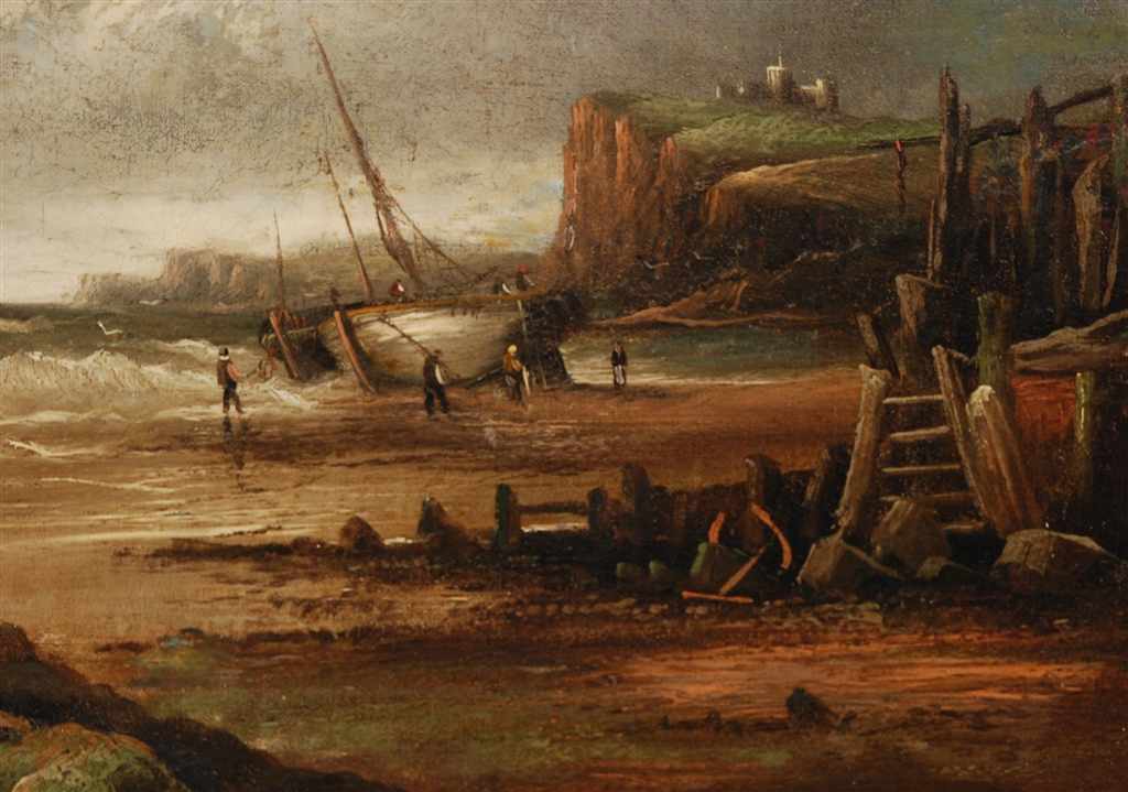 ENGLISH SCHOOL, C19th "LANDSCAPE"Oil on canvas36 x 45.5cm; 63 x 71.5cm. (frame)- - -18.00 % buyer' - Image 3 of 5