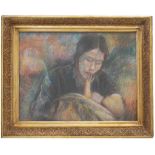 PERE PRUNA OCERANS (1904-1977). "MOTHERHOOD".Pastel on paperSigned. 44 x 57cm; 60 x 73cm (