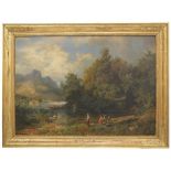 AUGUST WILHELM LEU (1819-1897). "The WALENSEE", 1860Oil on canvasSigned & dated. Relined, with minor