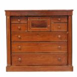 ENGLISH CHEST OF DRAWERS C19thMahogany with key 115 x 124 x 58cm- - -18.00 % buyer's premium on