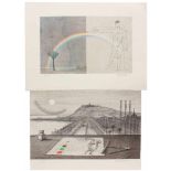 JOSEP MARIA SUBIRACHS (1927-2014). "BARCELONA 92" AND " RAINBOW"Pair of lithographs on paper. H.C.