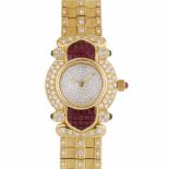 ALEN DIONE. WOMAN'S WRISTWATCHALEN DIONE.Yellow gold casing and bracelet decorated with brillinat