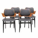 SET OF FOUR ARMCHAIRS, C1960Teak. Model 107 Height 81cm- - -18.00 % buyer's premium on the hammer