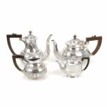 PORTUGUESE COFFEE AND TEA SET, EARLY C20thHallmarked. Comprises teapot, coffee pot & milk jug. A