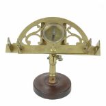 FIEUSET. TOPOGRAPHICAL AND HYDROGRAPHICAL GRAPHOMETER. PARIS, CIRCA 1780Brass on wood base.