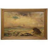 RAMÓN MARTÍ ALSINA (1826-1894). "SEASCAPE" 1880.Oil on canvasSigned, dated & dedicated to his friend