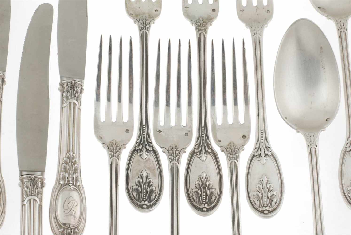 SET OF FRENCH MAISON ODIOT CUTLERY, MID C20th.Canteen comprises 6 forks, 2 spoons, 4 table knives. - Image 2 of 2
