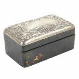 MASRIERA Y CARRERAS. BARCELONA JEWELLERY BOX, FIRST THIRD C20th.Main body of wood with silver lid