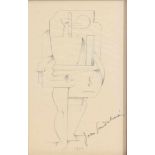 JOAN SANDALINAS (1903-1991). "FIGURE", 1926.Pencil on paper.Signed and dated. 24.5 x 15 cm; 41 x