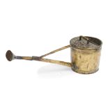 Garden Tools: An unusual brass watering canpossibly late 18th centurywith embossed decoration and