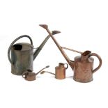 Garden Tools: A collection of four watering cans19th/early 20th century including one zinc, one