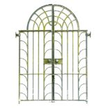 Architectural: A pair of wrought iron gates2nd half 20th centurytogether with cast iron