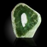 Minerals: An unusual nephrite slice with calcite inclusionHimalayas18cm high