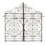 Architectural: A pair of wrought iron gatesearly 20th century125cm high by 124cm wide overall