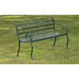 Garden Seats: An unusual wrought iron seatScottish, mid 19th century140cm long