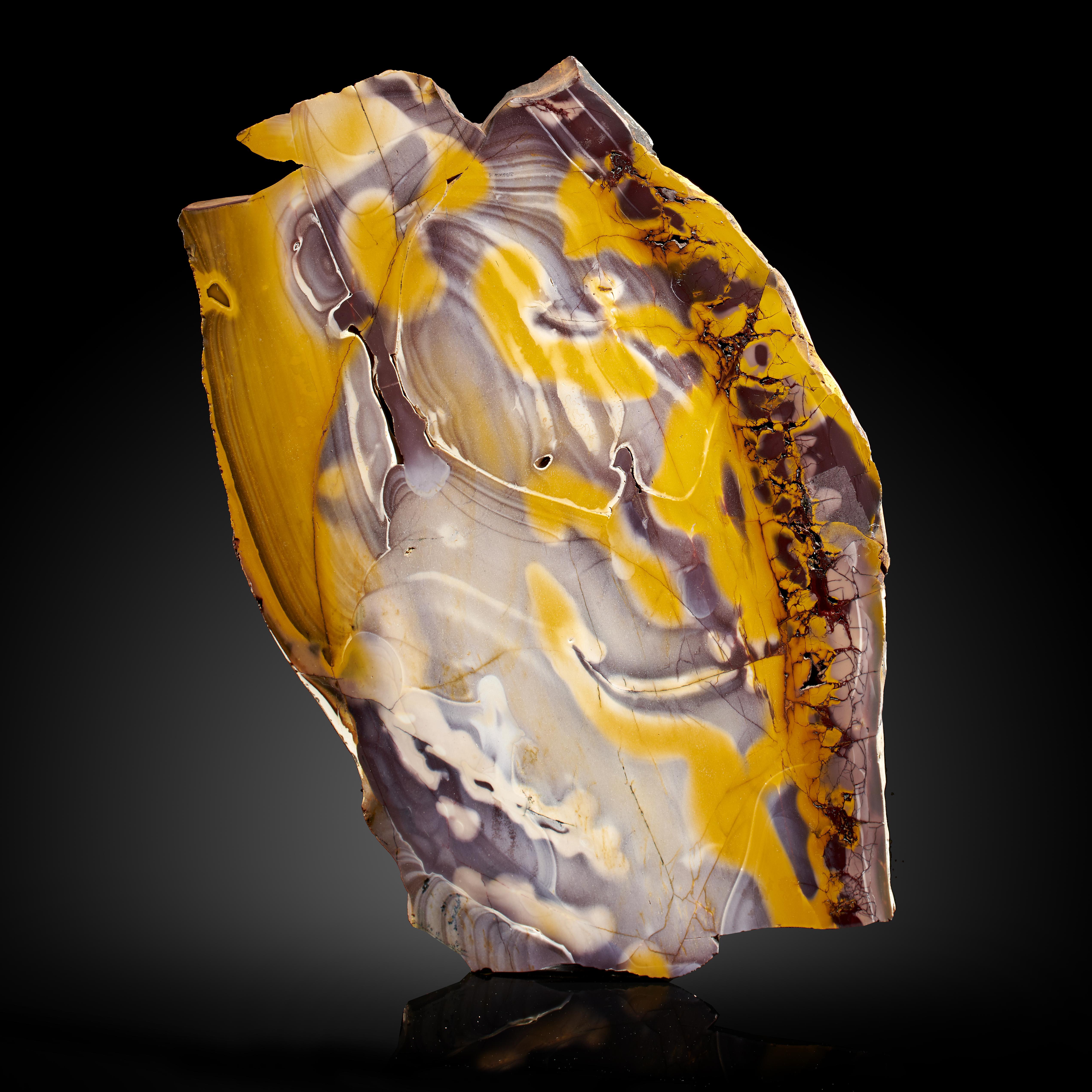 Minerals: Two Australian mineral slices mookite and tiger ironthe largest 39cm - Image 2 of 2