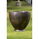 Planters/Pots: A patinated copper planished plantermodern67cm high by 71cm diameter