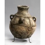 Pottery: A four handled terracotta potAnti-Atlas mountains, Skowra Morocco63cm high