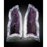 Minerals: A pair of amethyst chimneysUruguay75cm high