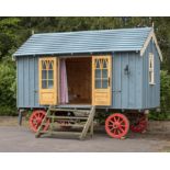 Garden Buildings: A wooden shepherds hut made by Red Sky, Norfolk in 2010the wooden superstructure