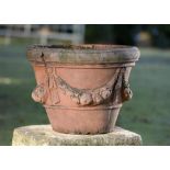 Planters/Pots: A Compton Pottery Apple pattern potearly 20th century43cm high(See engraving)