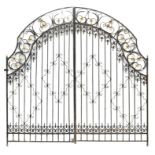 Architectural: † A pair of wrought iron gatesearly 20th century334cm high by 348cm wide