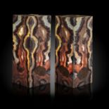 Decorative/Interior Design: A pair of onyx lamps, Mexico, 48cm