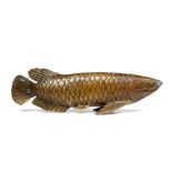 Oriental/Interior Design: A bronze fish, Japanese, Meiji Period (1868-1912), 29cm long