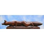 Sculpture/Interior Design: Donald Potter (1902-2004), Stalking fox, Bronze, Signed, number 3 from an
