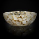 Decorative/Interior Design: A quartz basin, with plug hole, 38cm diameter