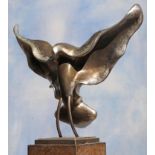 Sculpture/Interior Design: Cloud bird, Resin, steel and wood, 176cm high (including plinth of