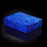 Decorative/Interior Design: A lapis lazuli veneered box, 4cm high by 15cm wide by 11cm deep