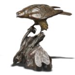 Sculpture/Interior Design: Alan Glasby, Contact, Goshawk, Bronze, Titled and signed Alan Glasby 9/9,