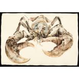 Decorative/Interior Design: ▲Mike Roberts, Lobster, Watercolour on laid paper, signed and dated