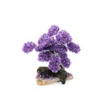 Interior Design/Minerals: An amethyst tree with fifteen petals on composition and amethyst base, 18c