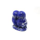 Interior Design/Minerals: A madani quality lapis lazuli group of love birds 12cm high by 10cm wid