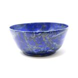 Interior Design/Minerals: Two madani quality lapis lazuli bowls, 17.5cm diameter