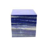 Interior Design/Minerals: A lapis lazuli cube, 15cm high by 15cm wide, 9.9kg