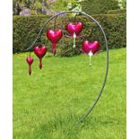 Sculpture: Dicentra Bleeding Heart, Missfire, Glass & steel, 170cm high by 120cm wide by 90cm deep